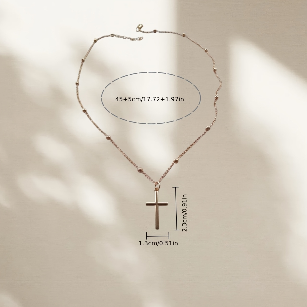Women's Simple Cross Pendant Necklace, Thoughtful Gift